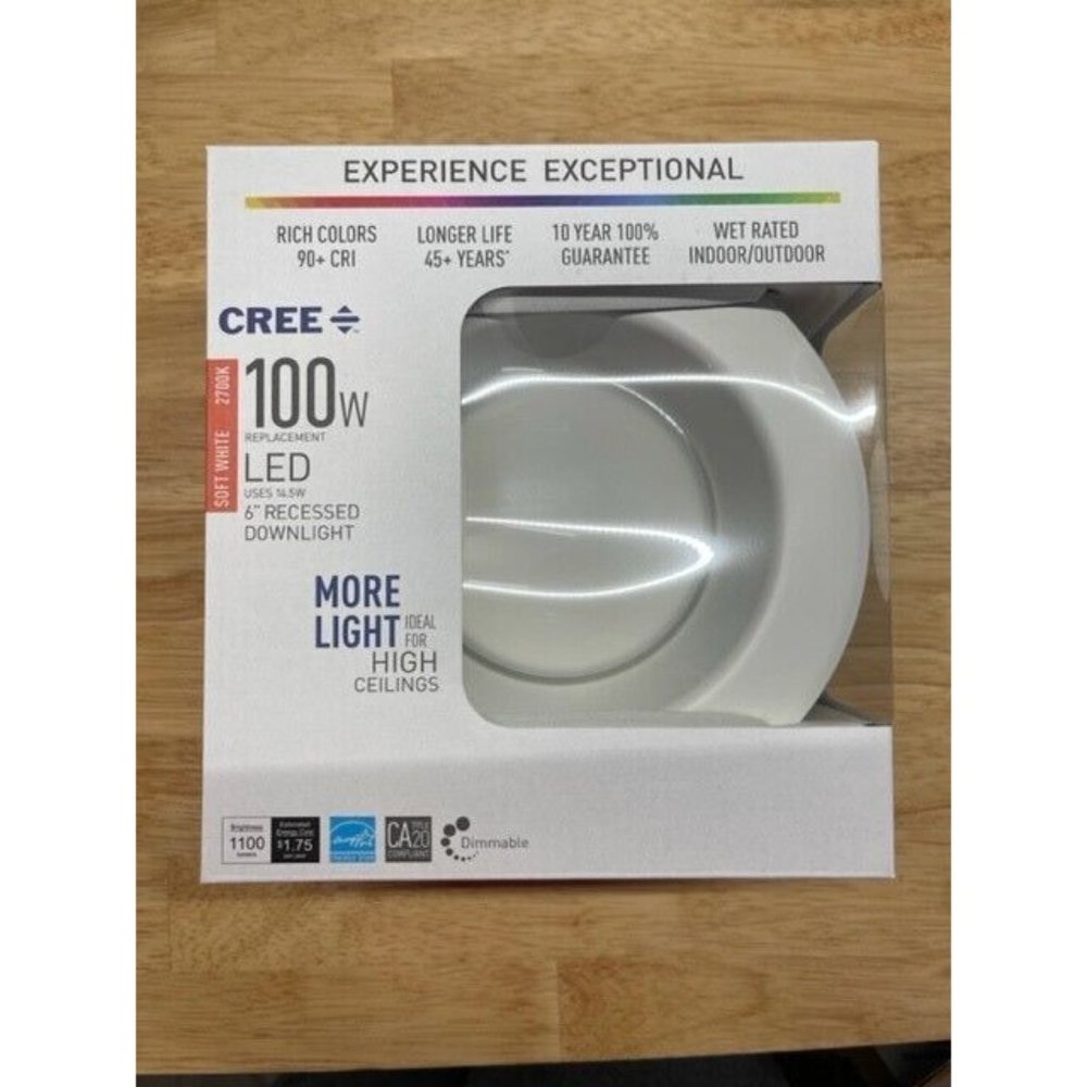 Cree Lighting 6" 100W LED Retrofit Downlight, Soft White